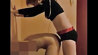 Fit Blonde In Outfit Pounds Man With Strapon Doggy Style