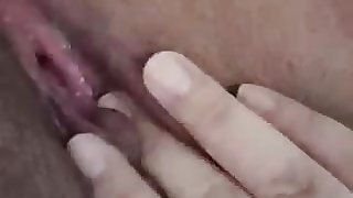 Asian plays with creamy clitty